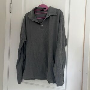 KENZO HOMME Long Sleeve 100% Cotton Gray Shirt